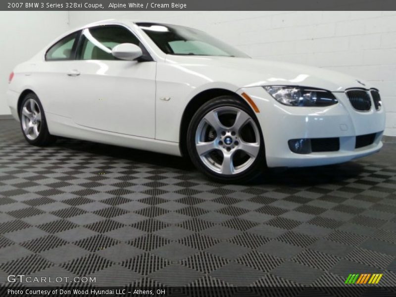 Alpine White / Cream Beige 2007 BMW 3 Series 328xi Coupe