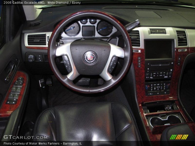 White Diamond / Ebony 2008 Cadillac Escalade AWD