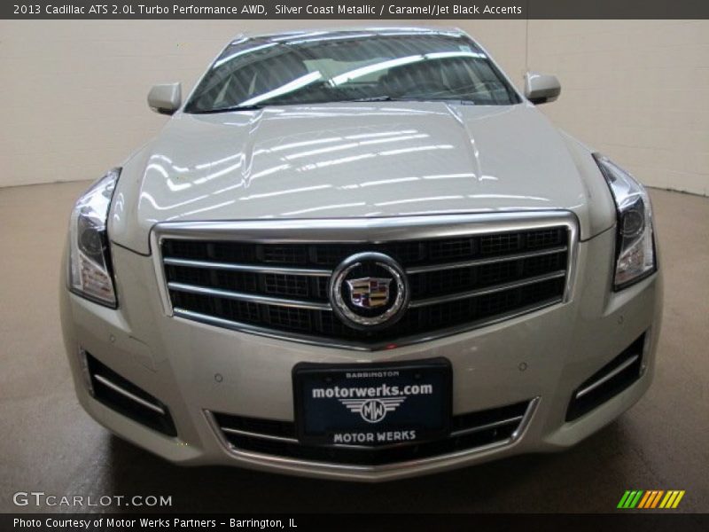 Silver Coast Metallic / Caramel/Jet Black Accents 2013 Cadillac ATS 2.0L Turbo Performance AWD
