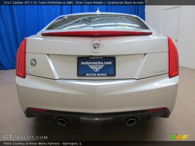 Silver Coast Metallic / Caramel/Jet Black Accents 2013 Cadillac ATS 2.0L Turbo Performance AWD