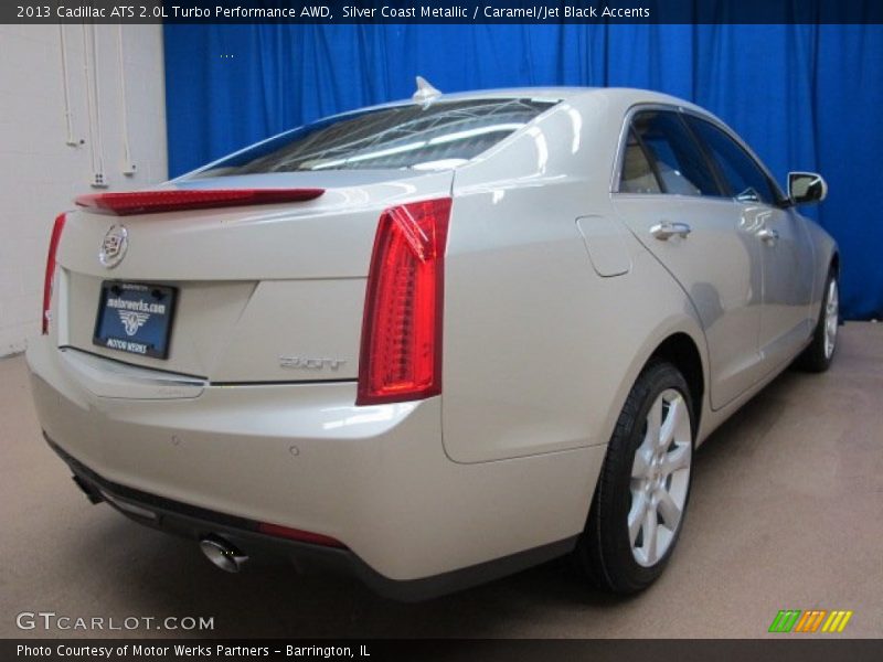 Silver Coast Metallic / Caramel/Jet Black Accents 2013 Cadillac ATS 2.0L Turbo Performance AWD