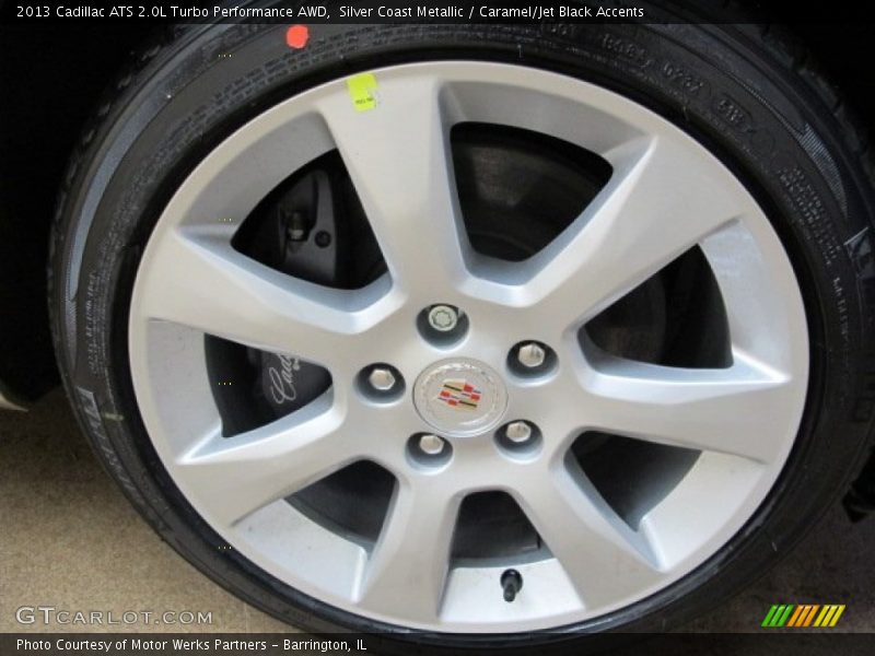Silver Coast Metallic / Caramel/Jet Black Accents 2013 Cadillac ATS 2.0L Turbo Performance AWD
