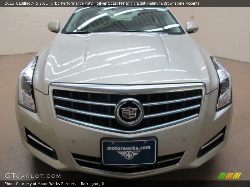 Silver Coast Metallic / Light Platinum/Brownstone Accents 2013 Cadillac ATS 2.0L Turbo Performance AWD