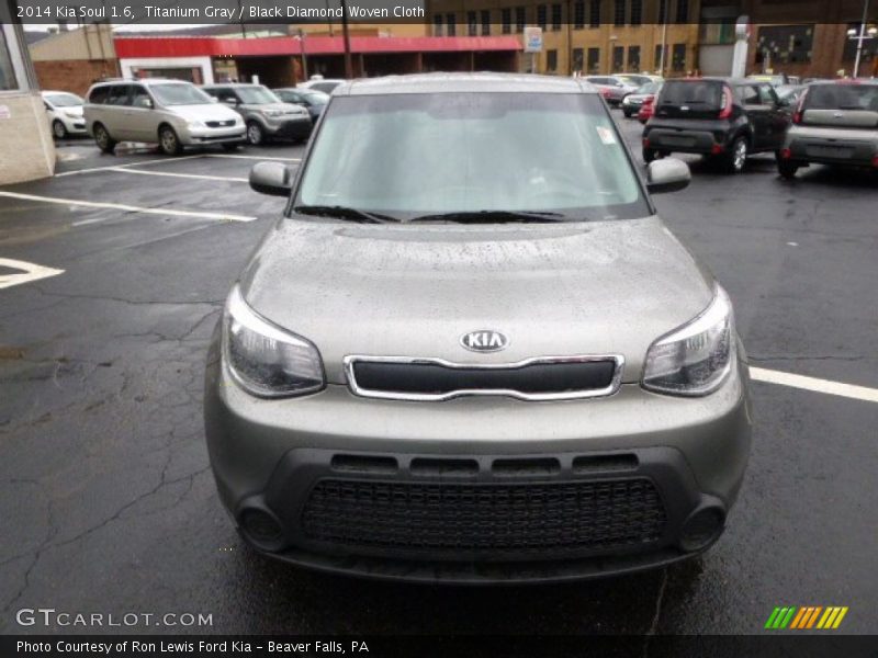 Titanium Gray / Black Diamond Woven Cloth 2014 Kia Soul 1.6