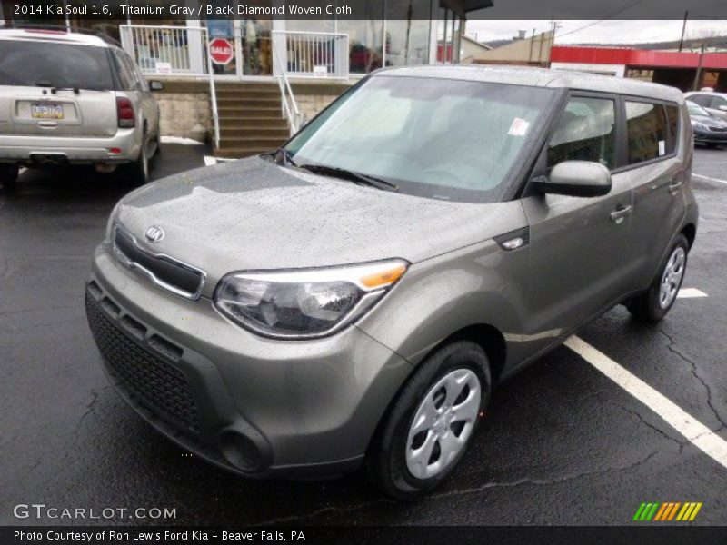 Titanium Gray / Black Diamond Woven Cloth 2014 Kia Soul 1.6