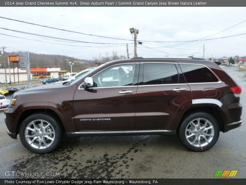 Deep Auburn Pearl / Summit Grand Canyon Jeep Brown Natura Leather 2014 Jeep Grand Cherokee Summit 4x4