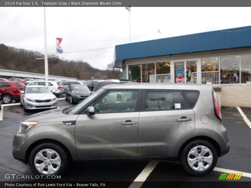 Titanium Gray / Black Diamond Woven Cloth 2014 Kia Soul 1.6