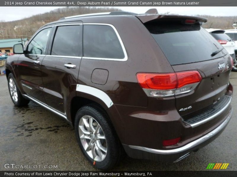 Deep Auburn Pearl / Summit Grand Canyon Jeep Brown Natura Leather 2014 Jeep Grand Cherokee Summit 4x4
