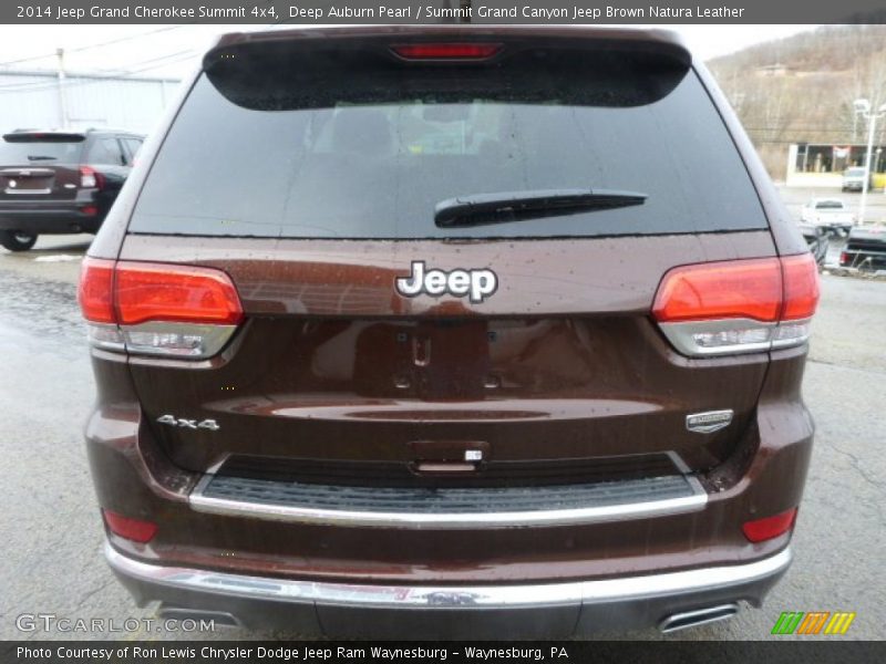 Deep Auburn Pearl / Summit Grand Canyon Jeep Brown Natura Leather 2014 Jeep Grand Cherokee Summit 4x4