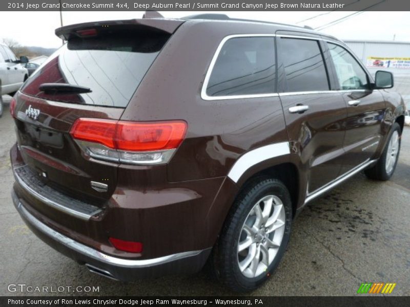 Deep Auburn Pearl / Summit Grand Canyon Jeep Brown Natura Leather 2014 Jeep Grand Cherokee Summit 4x4