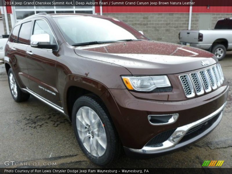 Deep Auburn Pearl / Summit Grand Canyon Jeep Brown Natura Leather 2014 Jeep Grand Cherokee Summit 4x4