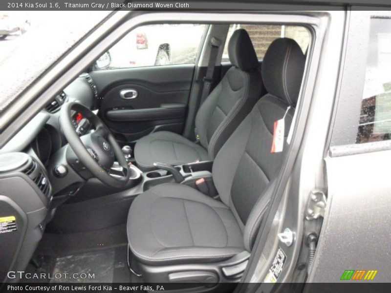 Titanium Gray / Black Diamond Woven Cloth 2014 Kia Soul 1.6