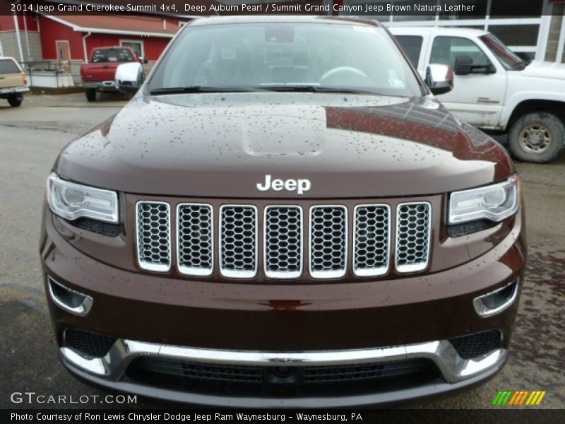 Deep Auburn Pearl / Summit Grand Canyon Jeep Brown Natura Leather 2014 Jeep Grand Cherokee Summit 4x4