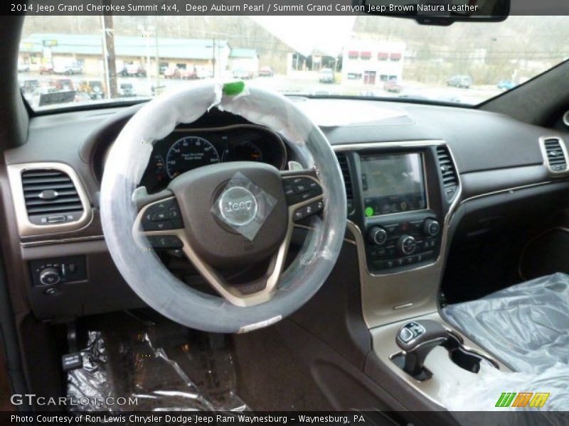 Deep Auburn Pearl / Summit Grand Canyon Jeep Brown Natura Leather 2014 Jeep Grand Cherokee Summit 4x4