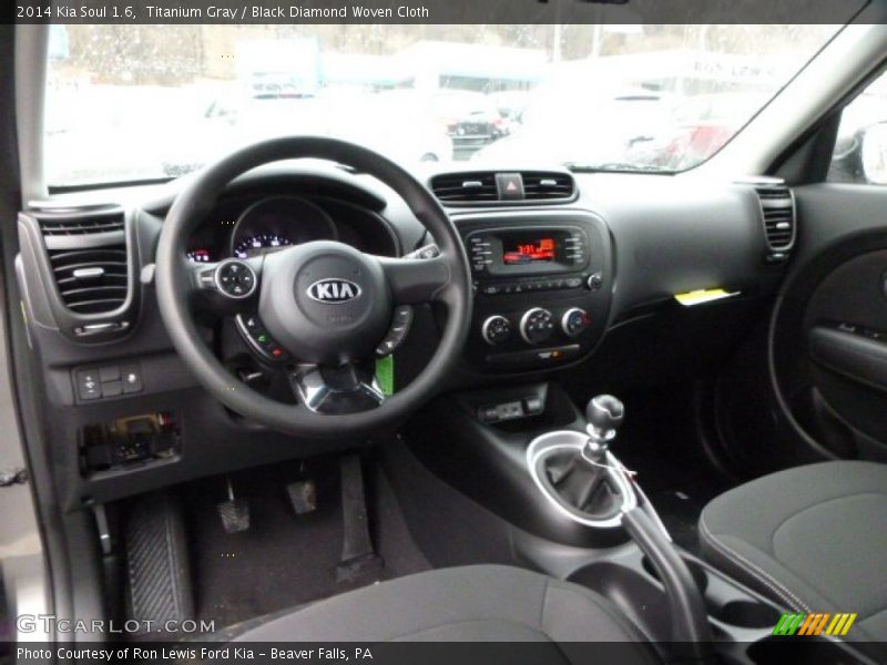 Titanium Gray / Black Diamond Woven Cloth 2014 Kia Soul 1.6
