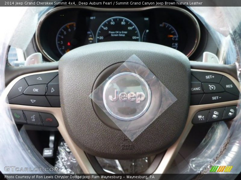 Deep Auburn Pearl / Summit Grand Canyon Jeep Brown Natura Leather 2014 Jeep Grand Cherokee Summit 4x4