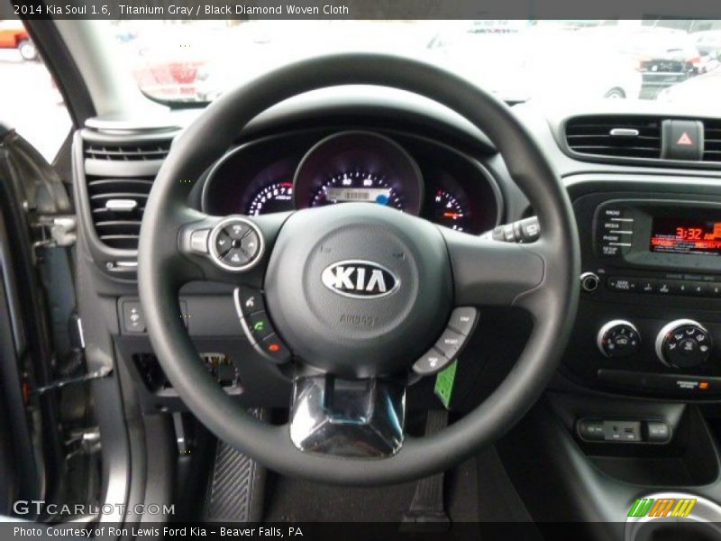 Titanium Gray / Black Diamond Woven Cloth 2014 Kia Soul 1.6
