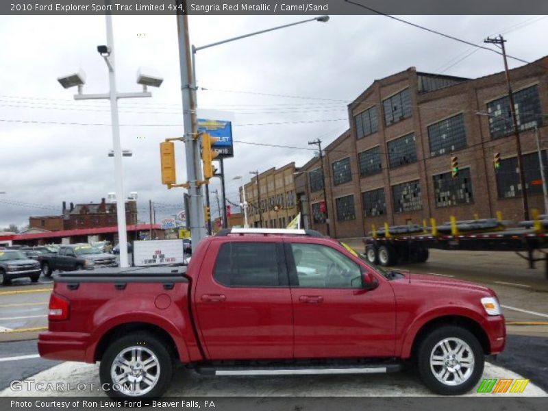 Sangria Red Metallic / Camel/Sand 2010 Ford Explorer Sport Trac Limited 4x4
