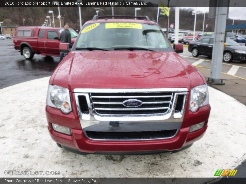 Sangria Red Metallic / Camel/Sand 2010 Ford Explorer Sport Trac Limited 4x4