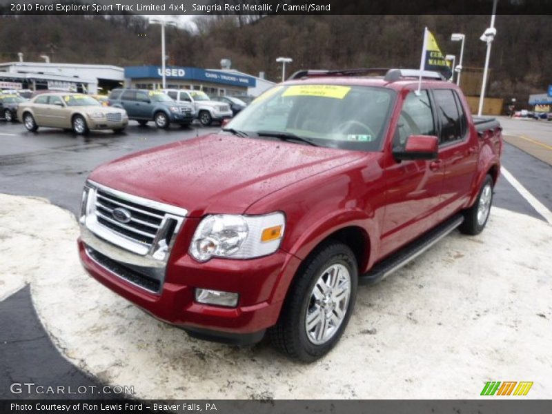 Sangria Red Metallic / Camel/Sand 2010 Ford Explorer Sport Trac Limited 4x4