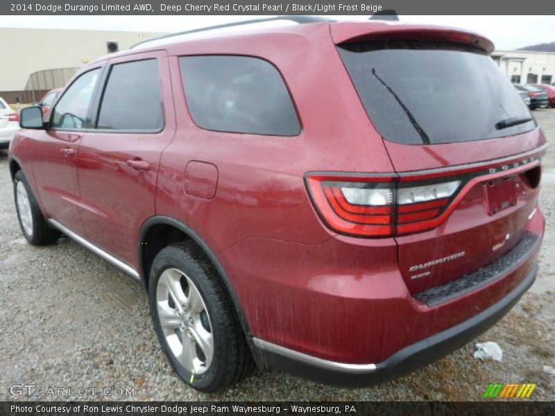 Deep Cherry Red Crystal Pearl / Black/Light Frost Beige 2014 Dodge Durango Limited AWD