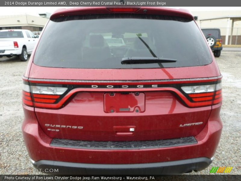 Deep Cherry Red Crystal Pearl / Black/Light Frost Beige 2014 Dodge Durango Limited AWD