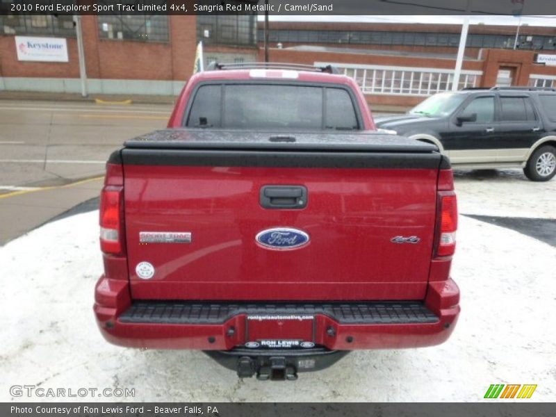 Sangria Red Metallic / Camel/Sand 2010 Ford Explorer Sport Trac Limited 4x4