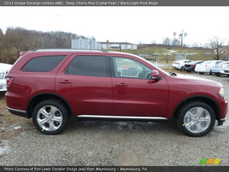 Deep Cherry Red Crystal Pearl / Black/Light Frost Beige 2014 Dodge Durango Limited AWD