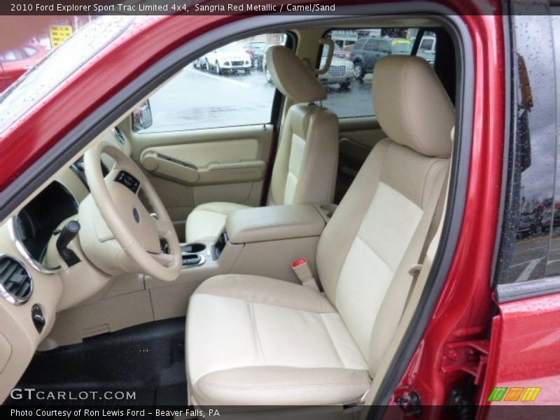 Front Seat of 2010 Explorer Sport Trac Limited 4x4