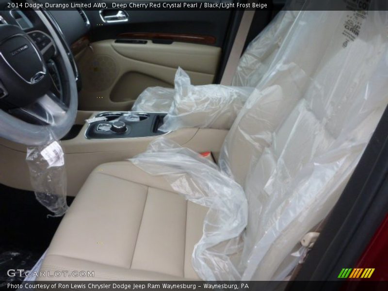 Deep Cherry Red Crystal Pearl / Black/Light Frost Beige 2014 Dodge Durango Limited AWD