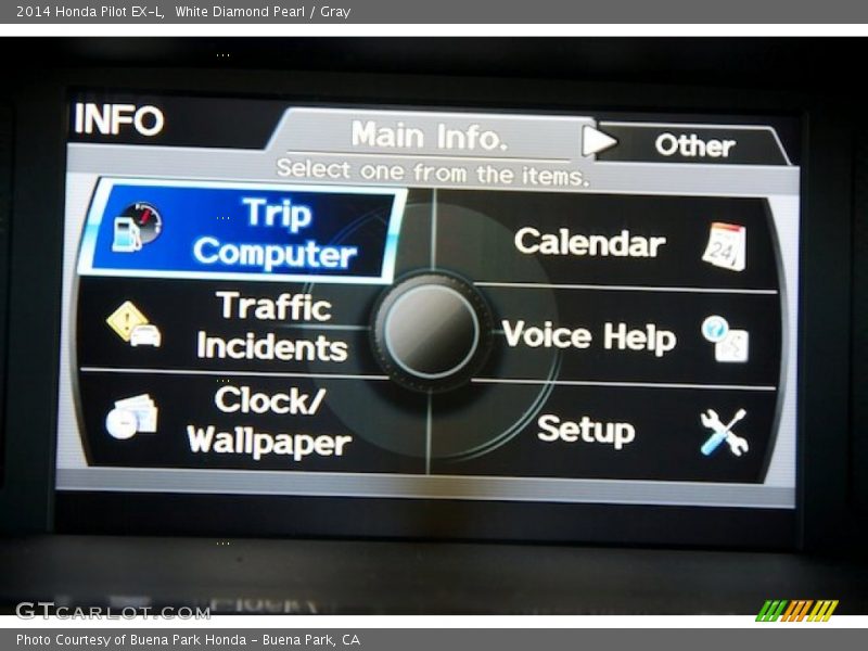 White Diamond Pearl / Gray 2014 Honda Pilot EX-L