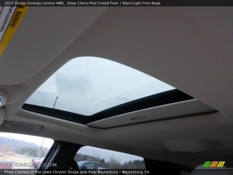 Deep Cherry Red Crystal Pearl / Black/Light Frost Beige 2014 Dodge Durango Limited AWD