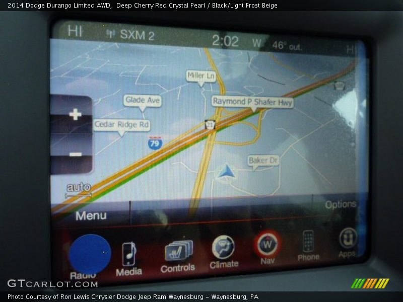 Deep Cherry Red Crystal Pearl / Black/Light Frost Beige 2014 Dodge Durango Limited AWD