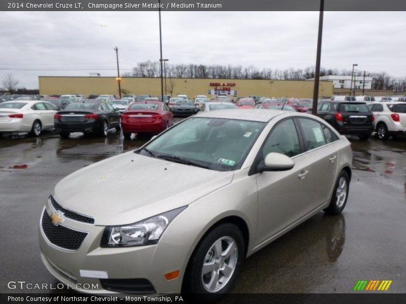 Champagne Silver Metallic / Medium Titanium 2014 Chevrolet Cruze LT