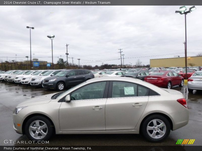Champagne Silver Metallic / Medium Titanium 2014 Chevrolet Cruze LT
