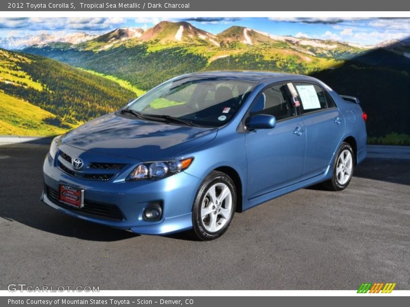 Tropical Sea Metallic / Dark Charcoal 2012 Toyota Corolla S