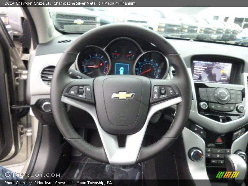 Champagne Silver Metallic / Medium Titanium 2014 Chevrolet Cruze LT