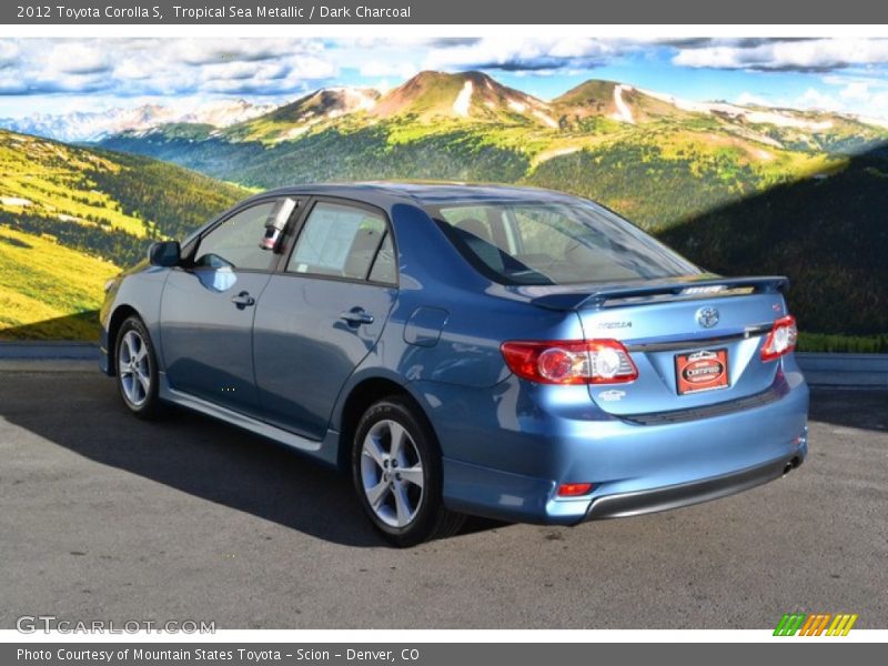 Tropical Sea Metallic / Dark Charcoal 2012 Toyota Corolla S