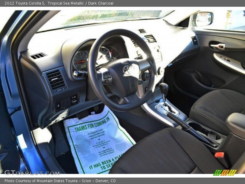 Tropical Sea Metallic / Dark Charcoal 2012 Toyota Corolla S