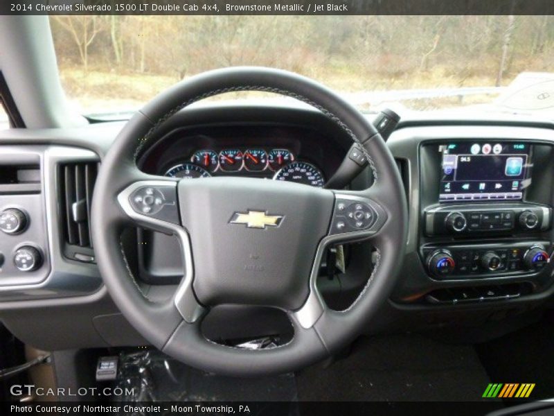 Brownstone Metallic / Jet Black 2014 Chevrolet Silverado 1500 LT Double Cab 4x4