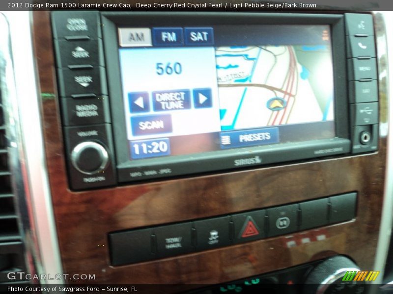 Deep Cherry Red Crystal Pearl / Light Pebble Beige/Bark Brown 2012 Dodge Ram 1500 Laramie Crew Cab