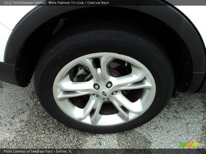 White Platinum Tri-Coat / Charcoal Black 2012 Ford Explorer Limited