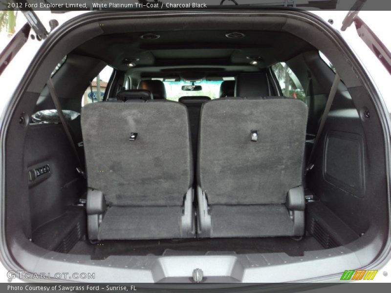 White Platinum Tri-Coat / Charcoal Black 2012 Ford Explorer Limited