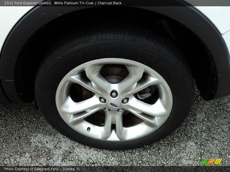 White Platinum Tri-Coat / Charcoal Black 2012 Ford Explorer Limited