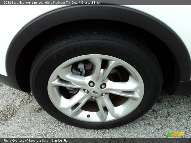 White Platinum Tri-Coat / Charcoal Black 2012 Ford Explorer Limited