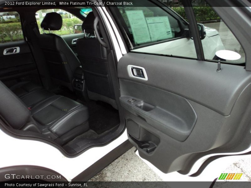 White Platinum Tri-Coat / Charcoal Black 2012 Ford Explorer Limited