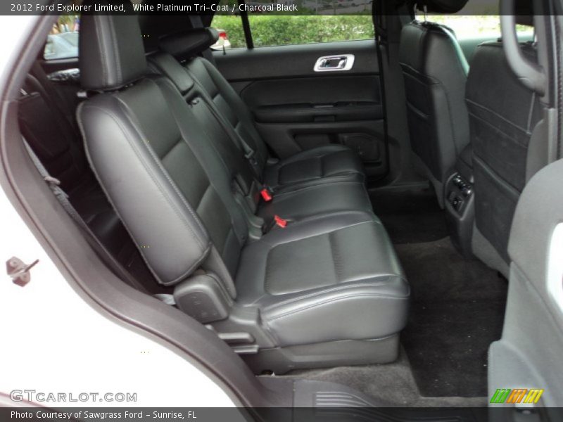 White Platinum Tri-Coat / Charcoal Black 2012 Ford Explorer Limited