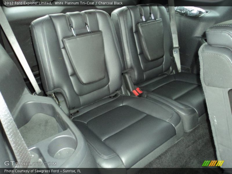 White Platinum Tri-Coat / Charcoal Black 2012 Ford Explorer Limited