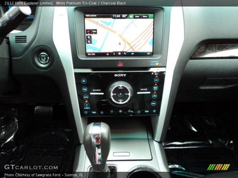 White Platinum Tri-Coat / Charcoal Black 2012 Ford Explorer Limited