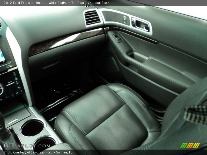White Platinum Tri-Coat / Charcoal Black 2012 Ford Explorer Limited